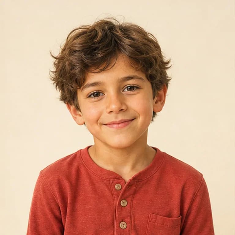 Example uploaded portrait of a son