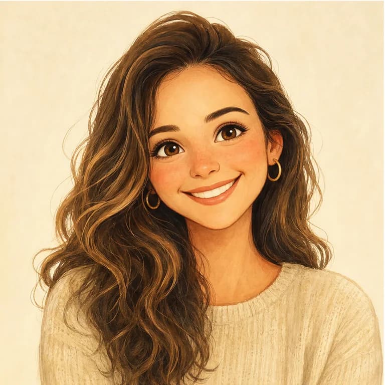 Storybook illustration version of the woman